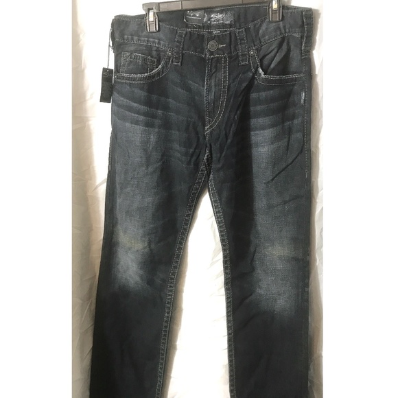 Silver Jeans Black Nash Slim 33X32 NWT $100.00